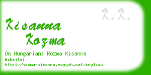 kisanna kozma business card